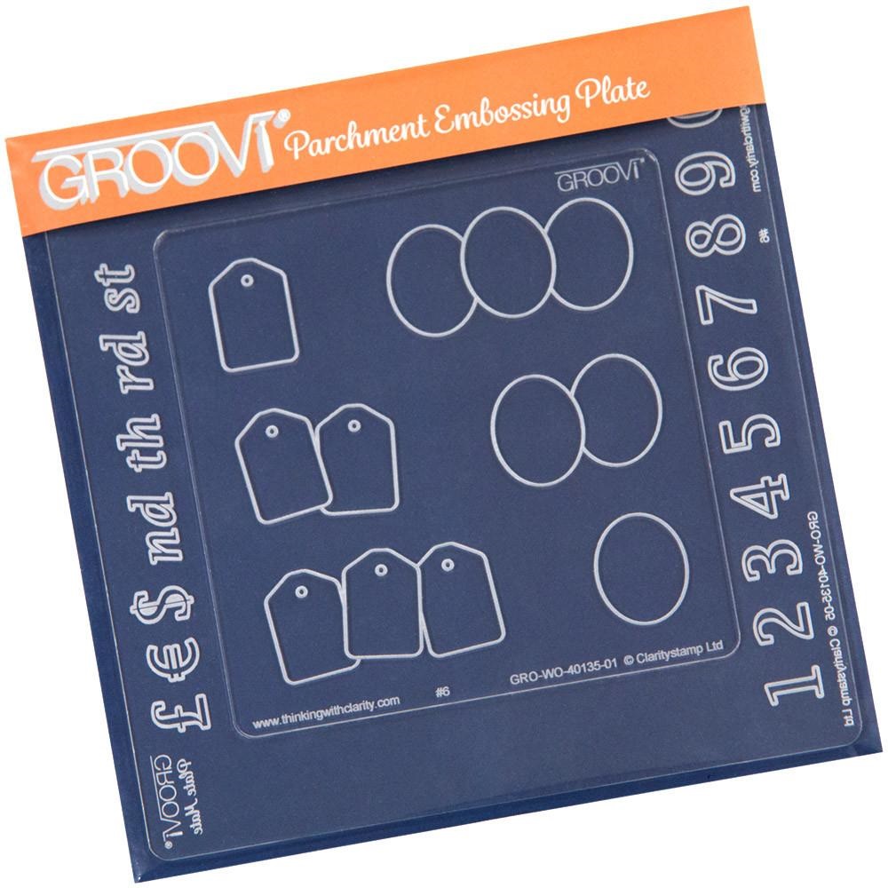 Groovi Inset & Ovals & Tags Baby Plate A6